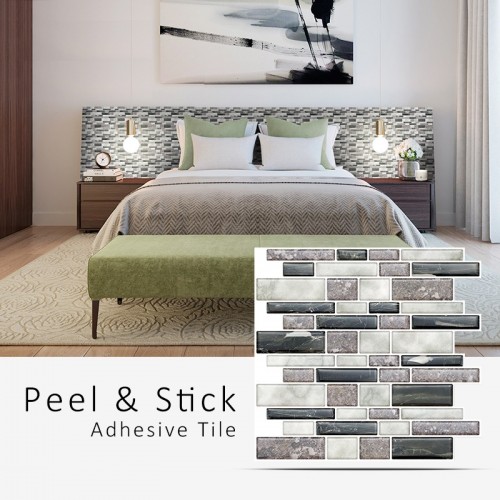Peel and Stick Tile | Mixed Rectangle Stone | EX-PM2001